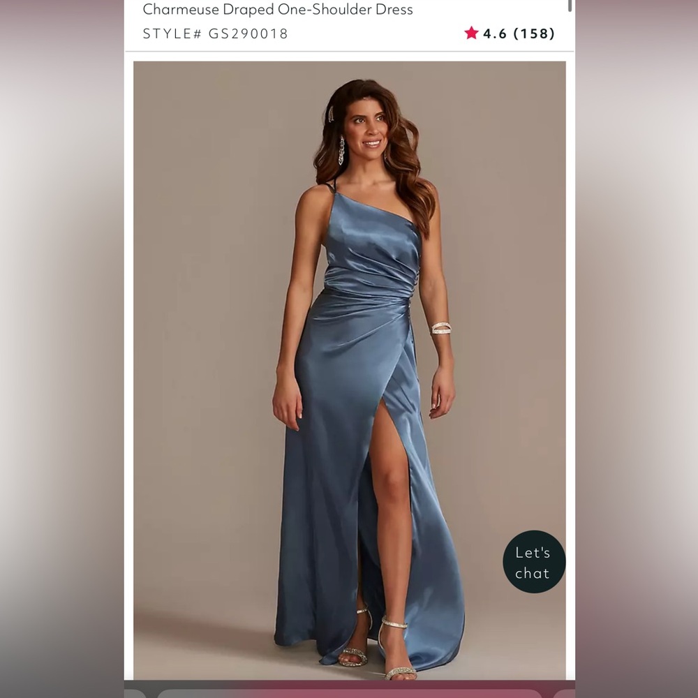 Size 0 bridesmaids dress in the color Blue Steel